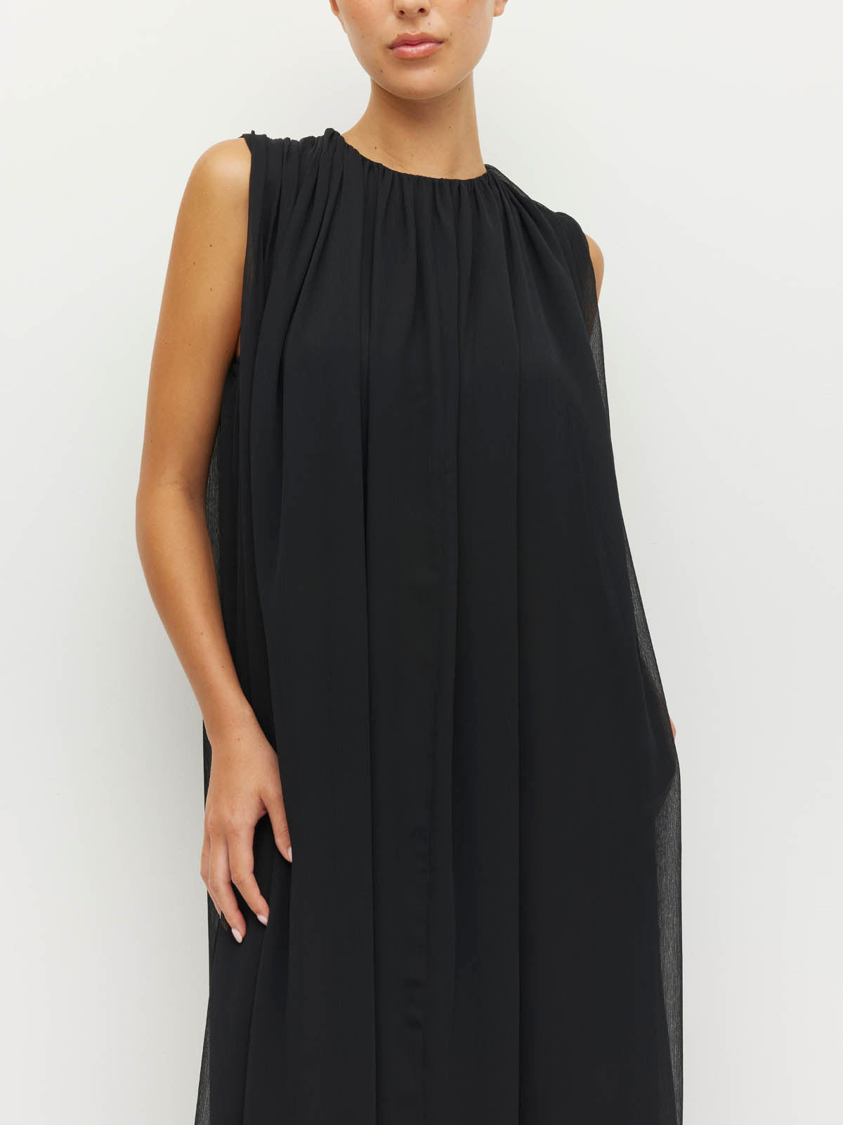Indra Dress (Georgette Yoryu) Black