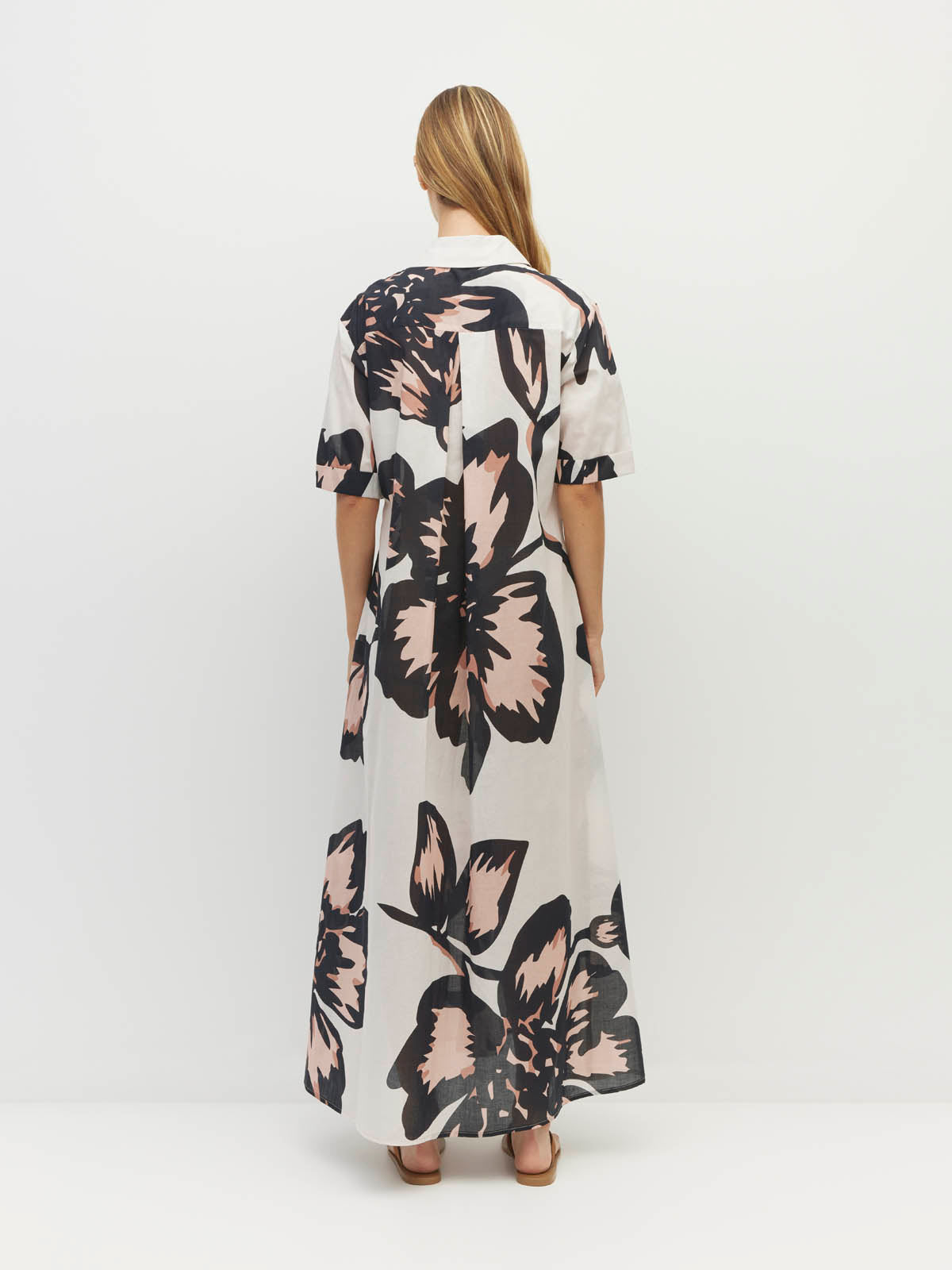 Isle Shirtdress (Grand Flora Cotton) Ivory Bloom