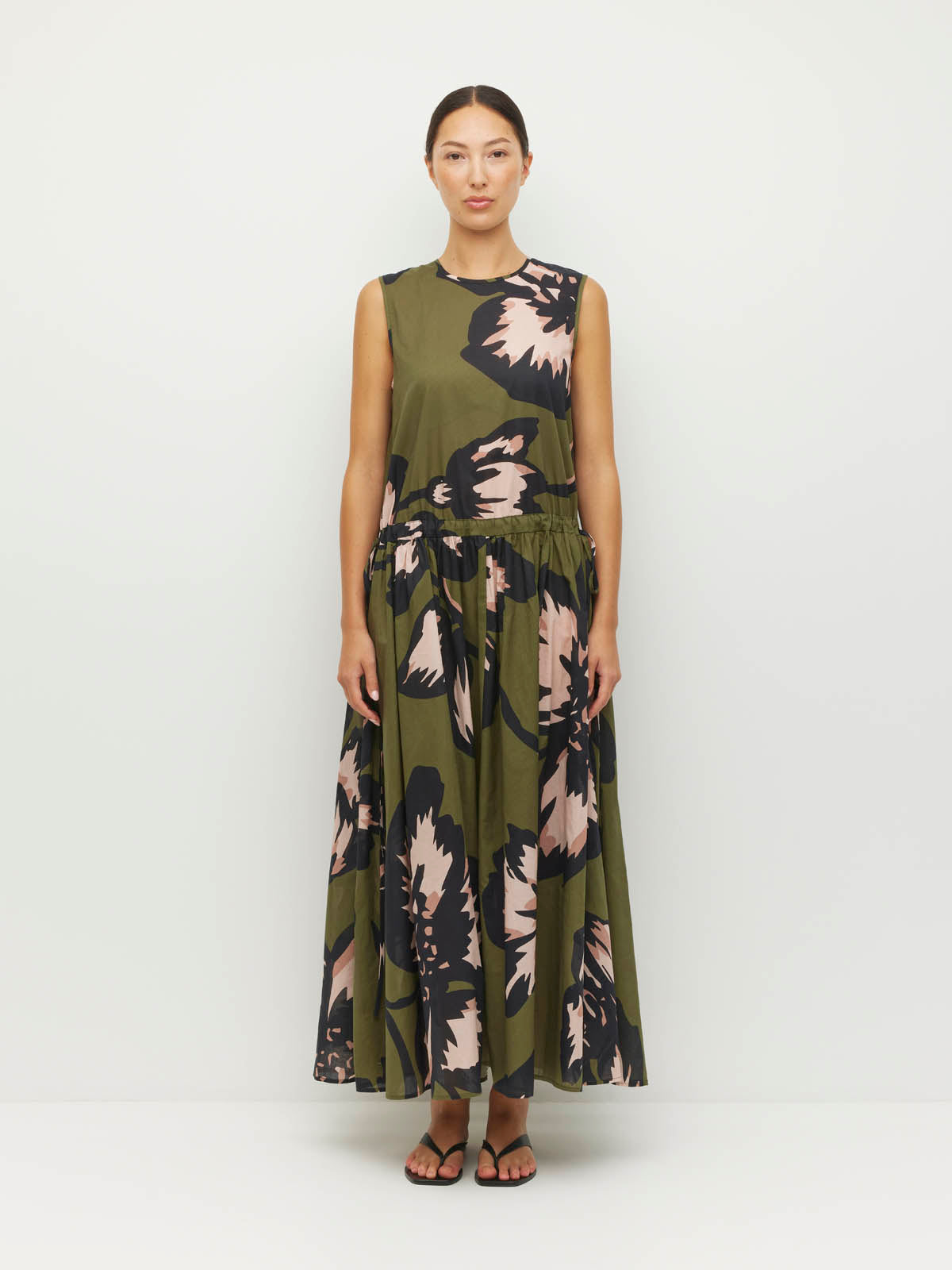 Romi Dress (Grand Flora Cotton) Forest Bloom