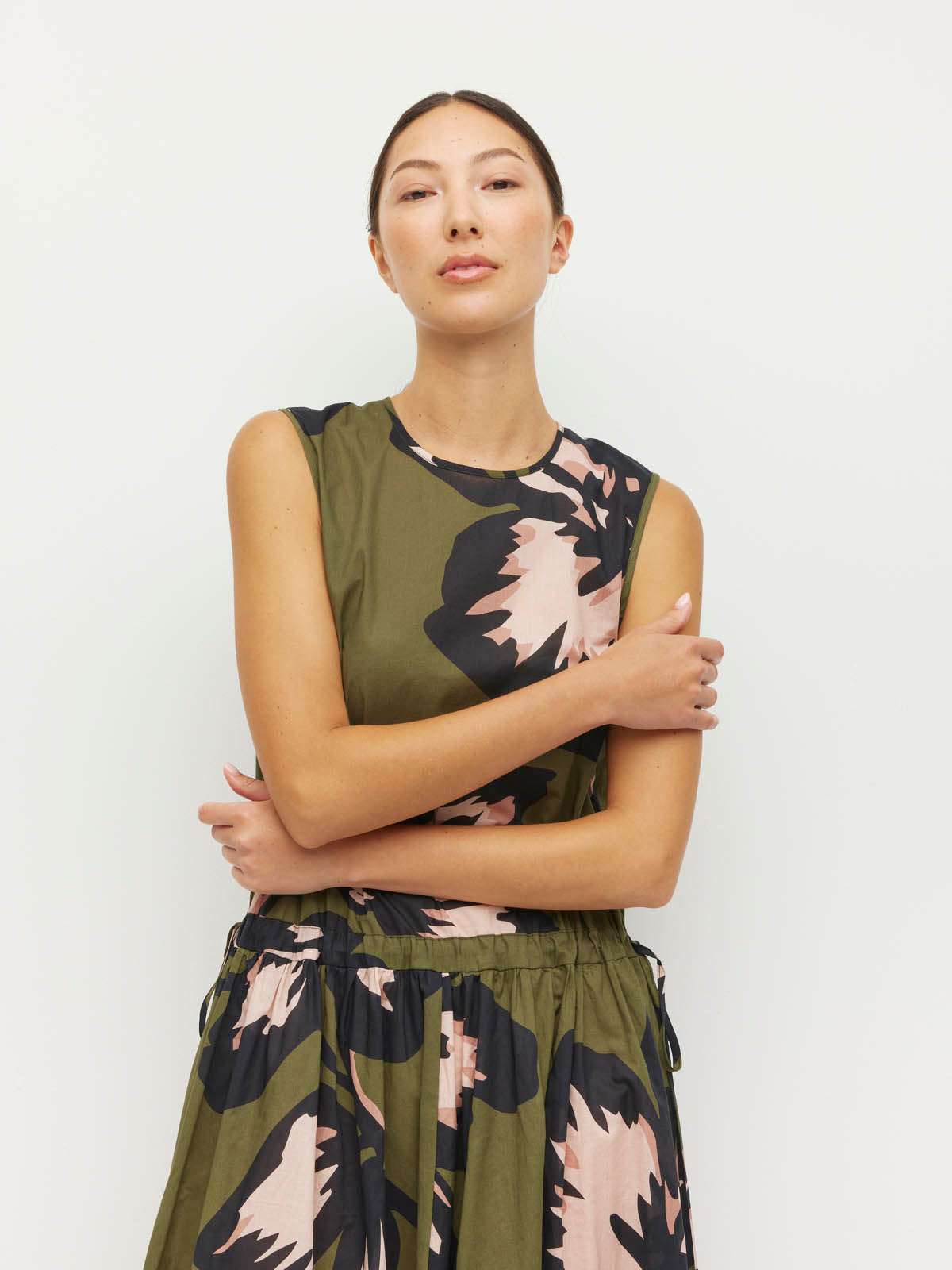 Romi Dress (Grand Flora Cotton) Forest Bloom