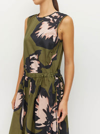 Romi Dress (Grand Flora Cotton) Forest Bloom