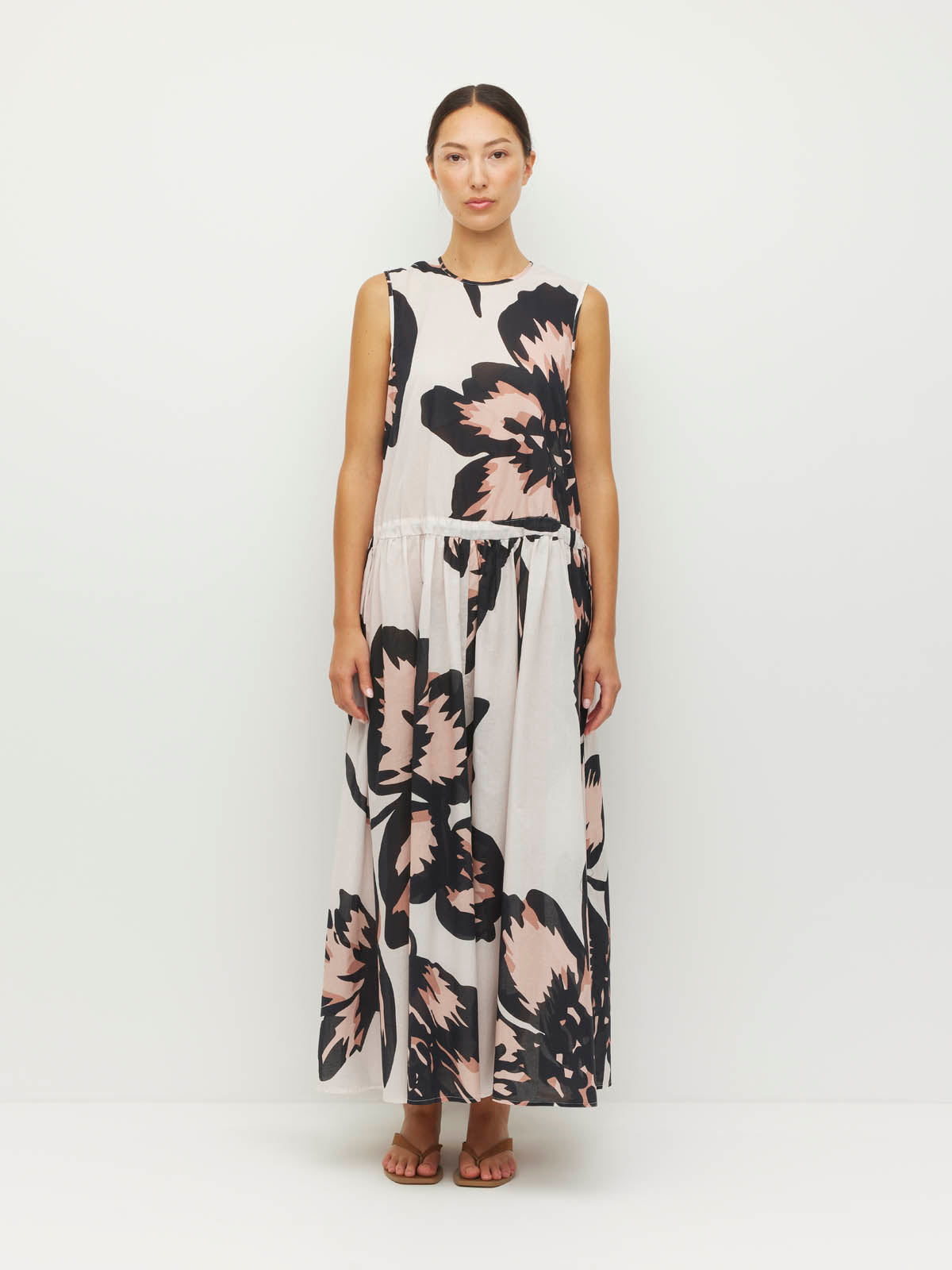 Romi Dress (Grand Flora Cotton) Ivory Bloom