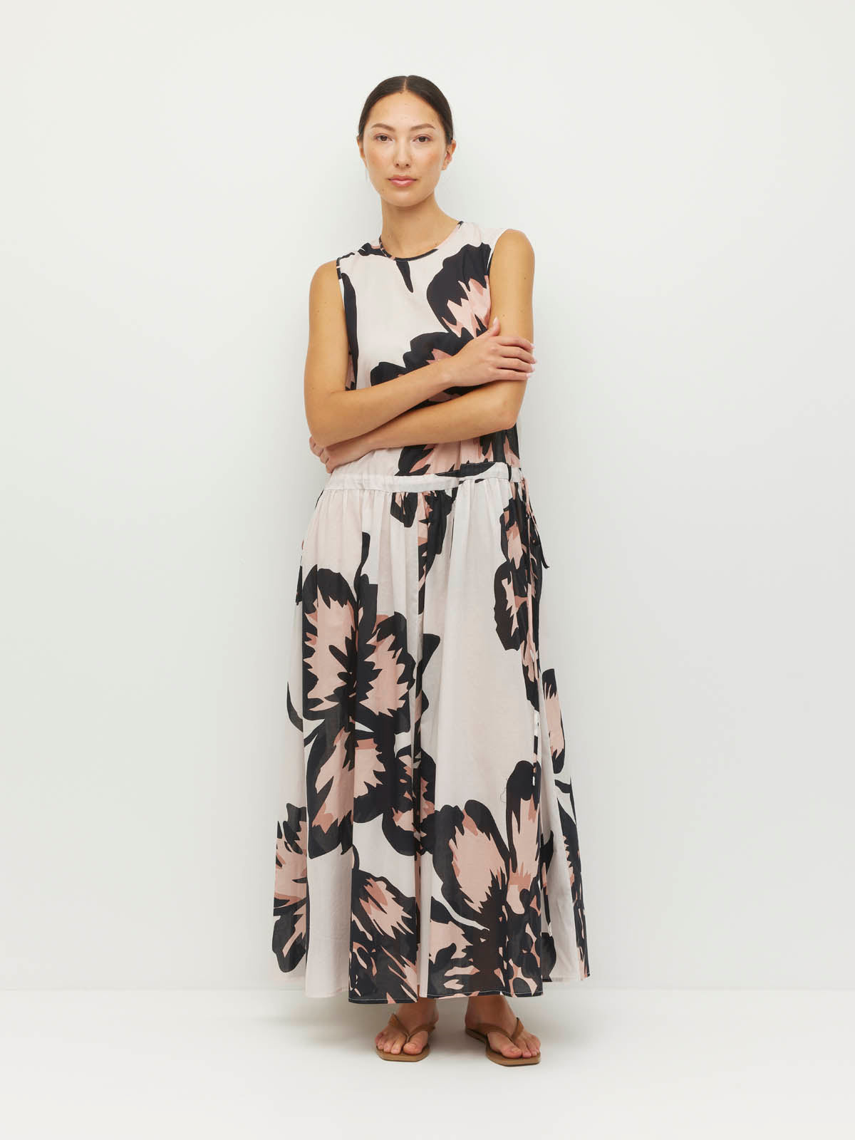 Romi Dress (Grand Flora Cotton) Ivory Bloom