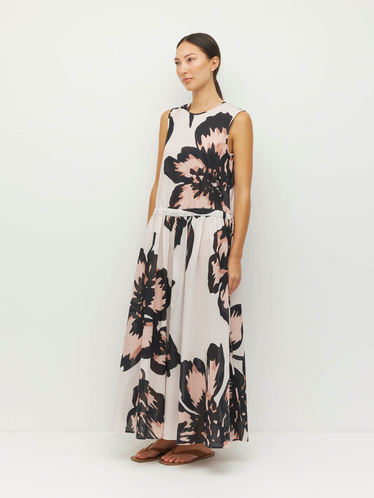 Romi Dress (Grand Flora Cotton) Ivory Bloom