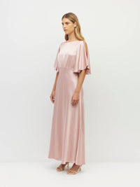 Dahlia Dress (Heavy Satin) Powder Pink