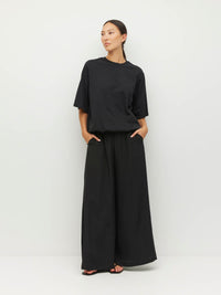 Elasticated Boyfriend T (Knit Cotton) Black
