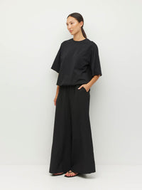 Elasticated Boyfriend T (Knit Cotton) Black