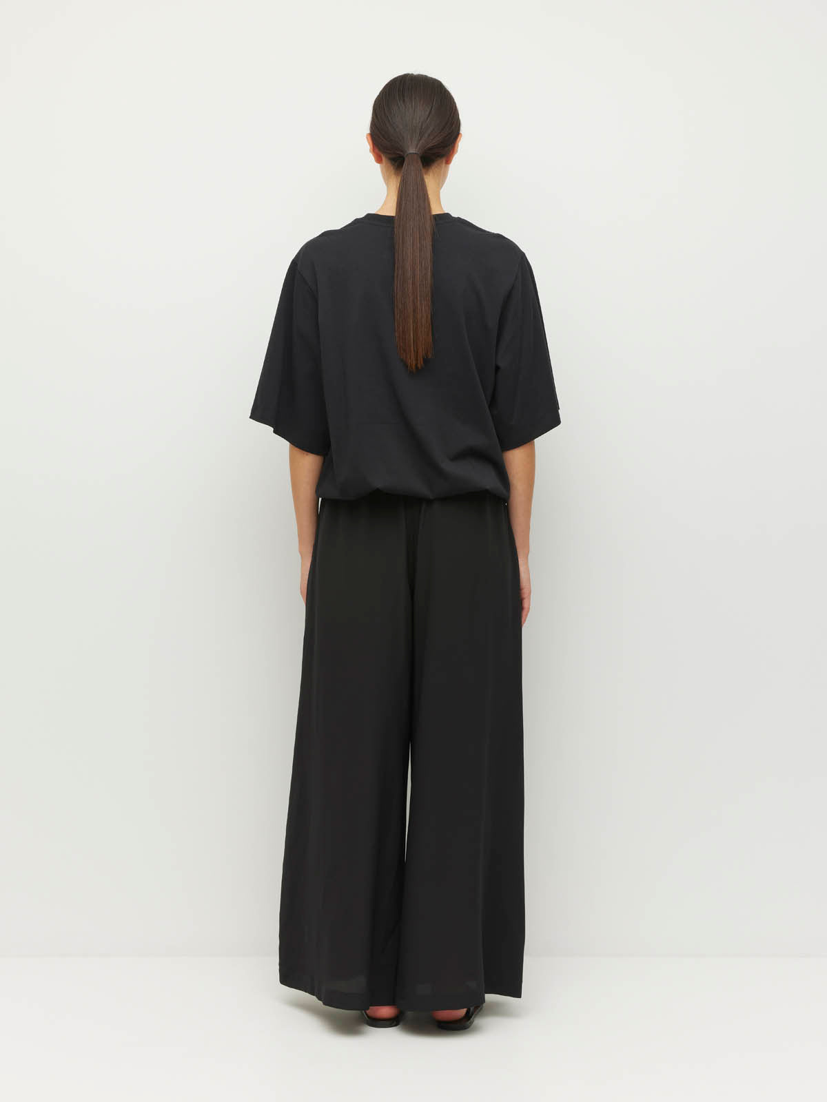Elasticated Boyfriend T (Knit Cotton) Black