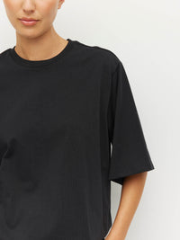 Elasticated Boyfriend T (Knit Cotton) Black