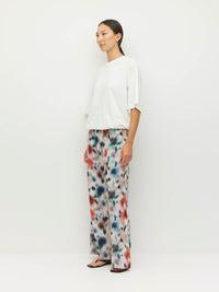 Elasticated Boyfriend T (Knit Cotton) White