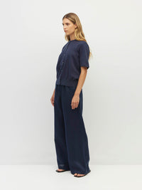 Twin T Cardi (Light Cotton Knit) Slate Blue
