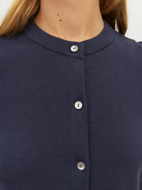 Twin T Cardi (Light Cotton Knit) Slate Blue
