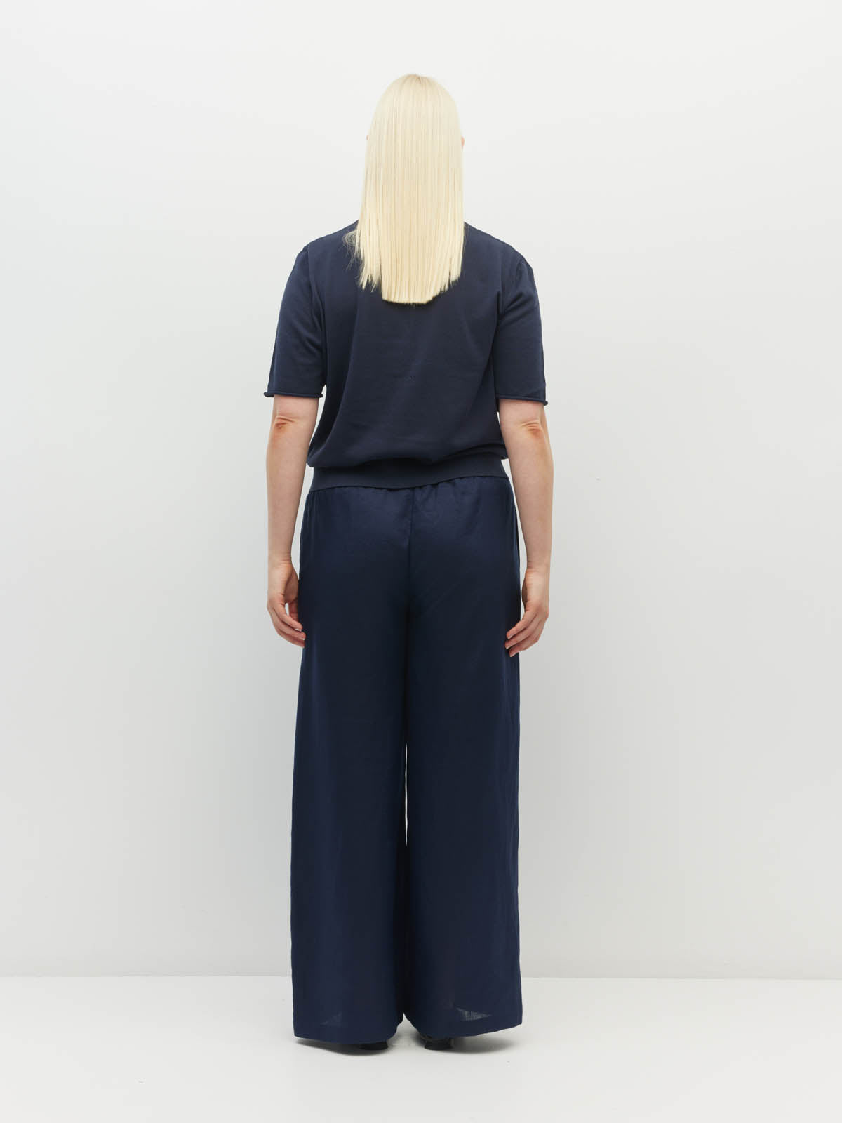 Twin T Cardi (Light Cotton Knit) Slate Blue