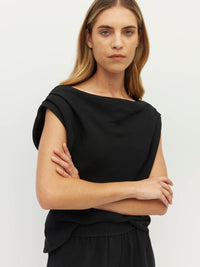 Monaco Top (Luxe Suiting) Black