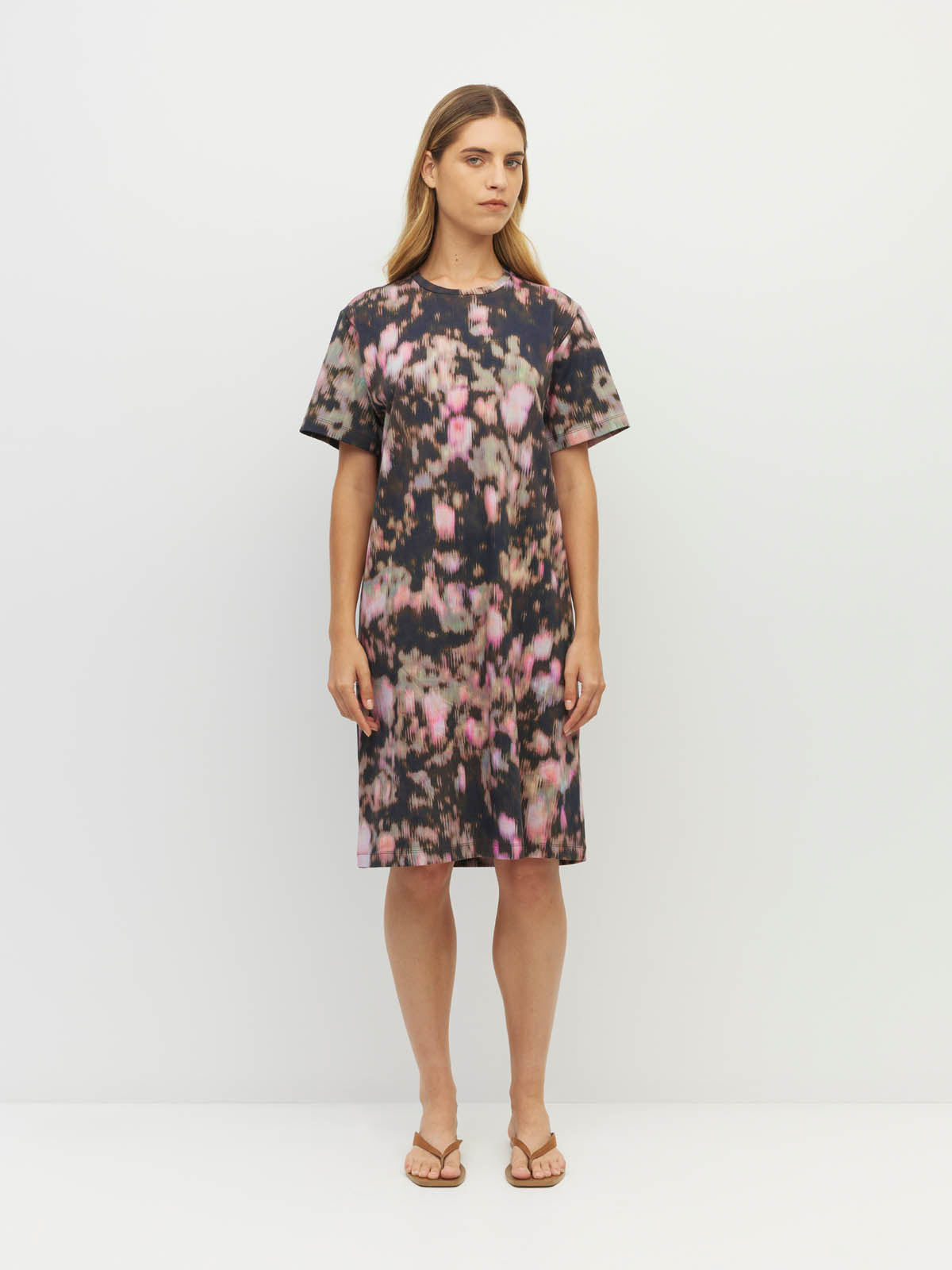 Micky T Dress (Luxe Cotton) Soft Camelia