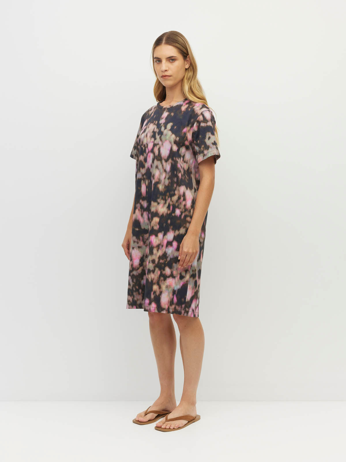 Micky T Dress (Luxe Cotton) Soft Camelia