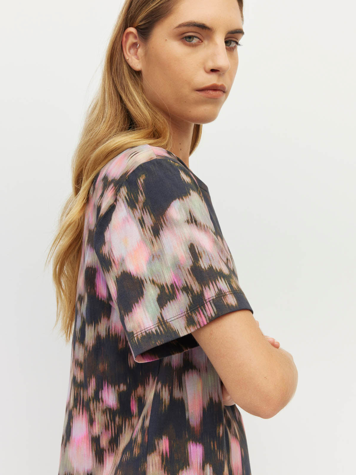 Micky T Dress (Luxe Cotton) Soft Camelia