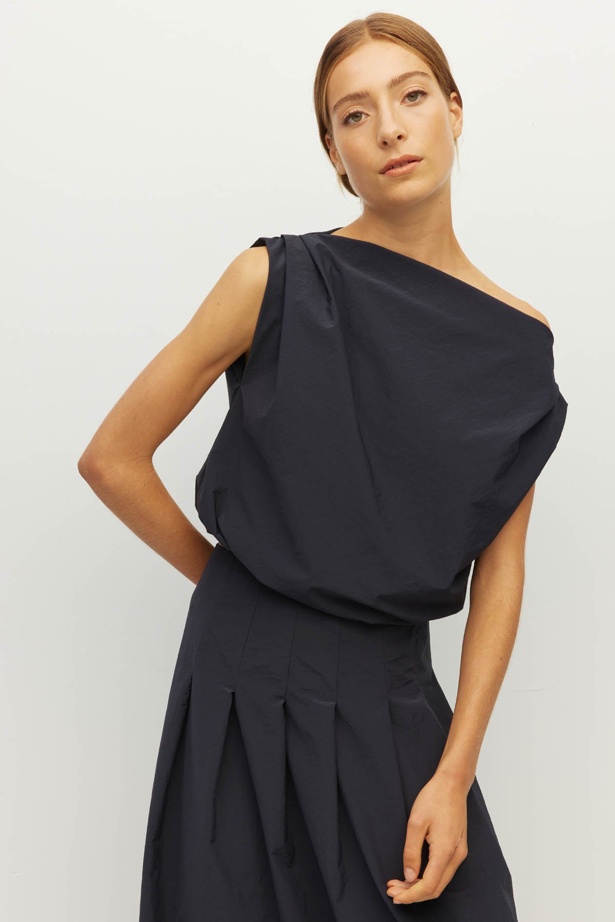 Porto Top (Nylon Taffeta) Navy