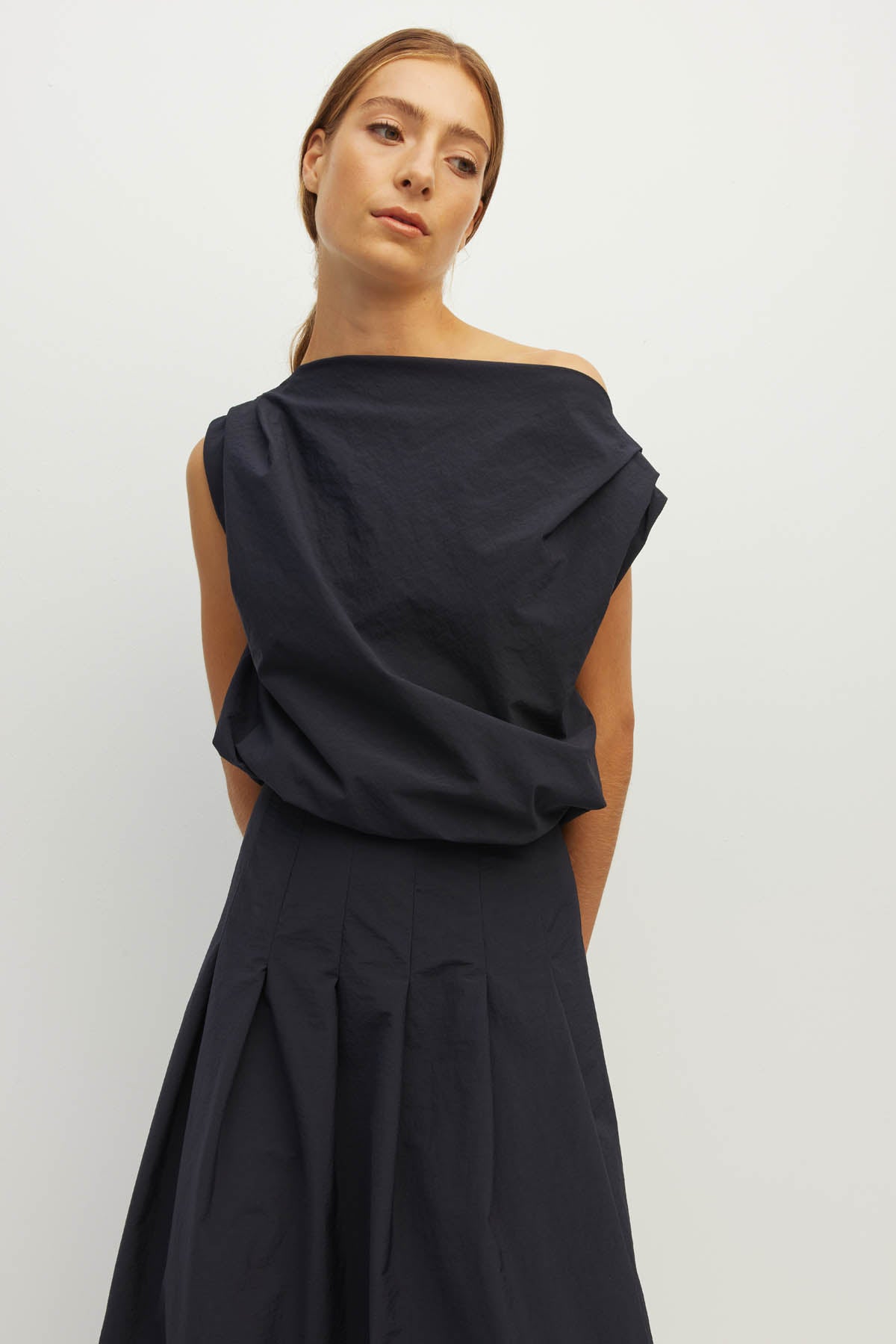 Porto Top (Nylon Taffeta) Navy