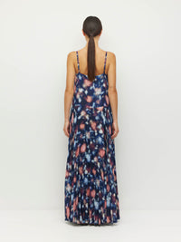 Betty Pleat Dress (Rosette Haze Crepe) Night Fall