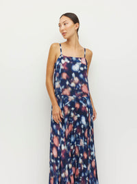 Betty Pleat Dress (Rosette Haze Crepe) Night Fall