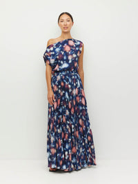 Evangeline Skirt (Rosette Haze Crepe) Night Fall