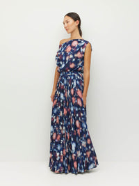 Evangeline Skirt (Rosette Haze Crepe) Night Fall