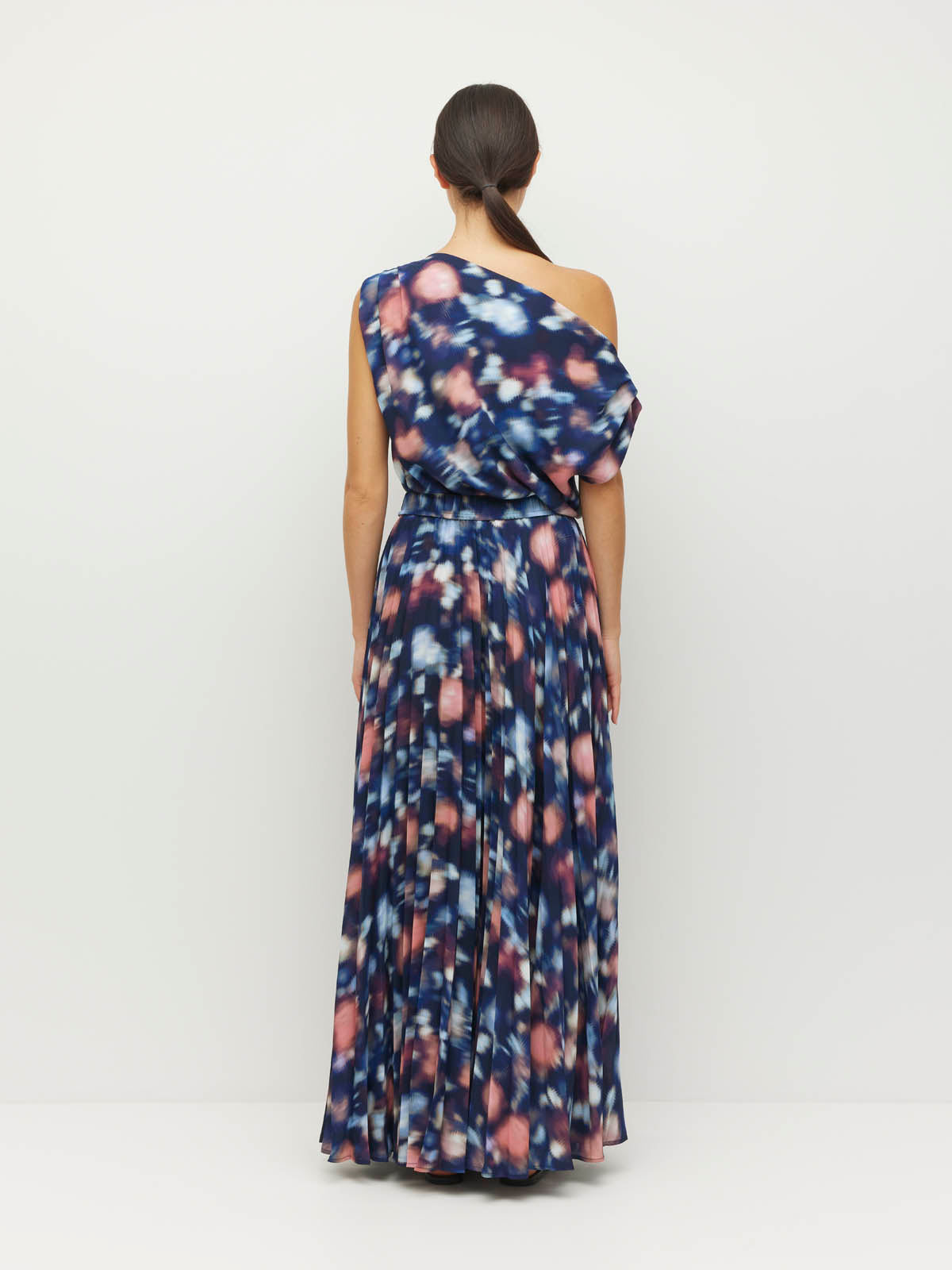 Evangeline Skirt (Rosette Haze Crepe) Night Fall