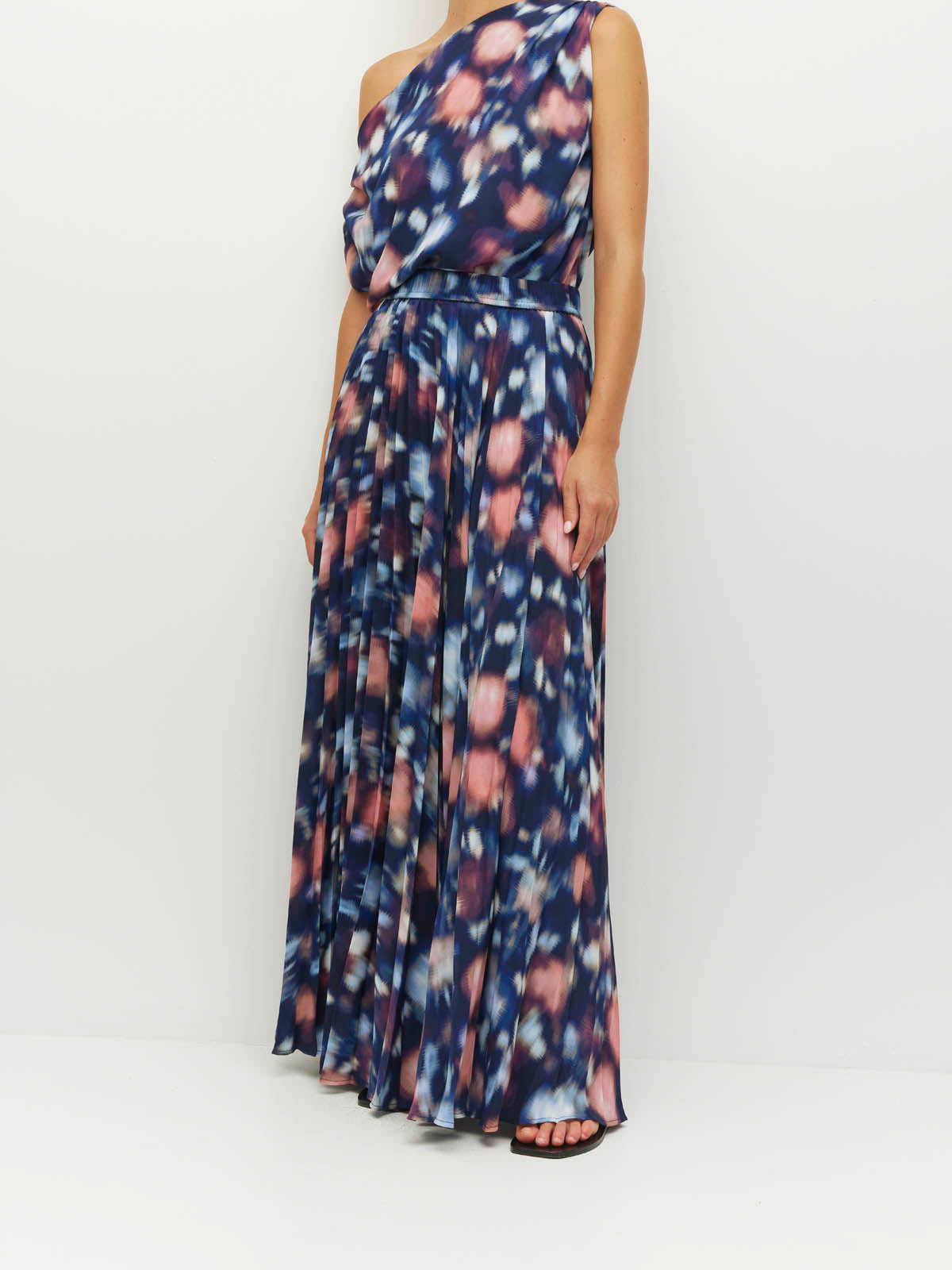 Evangeline Skirt (Rosette Haze Crepe) Night Fall