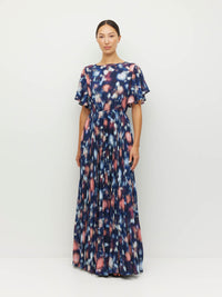 Marais Dress (Rosette Haze Crepe) Night Fall