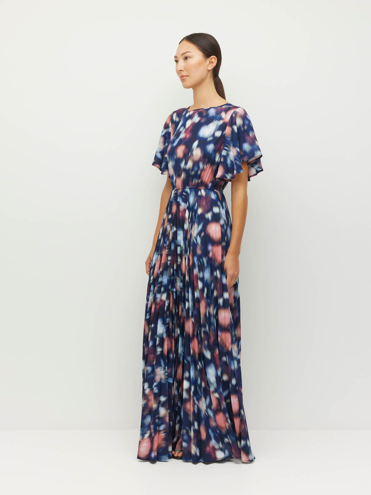 Marais Dress (Rosette Haze Crepe) Night Fall