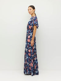 Marais Dress (Rosette Haze Crepe) Night Fall