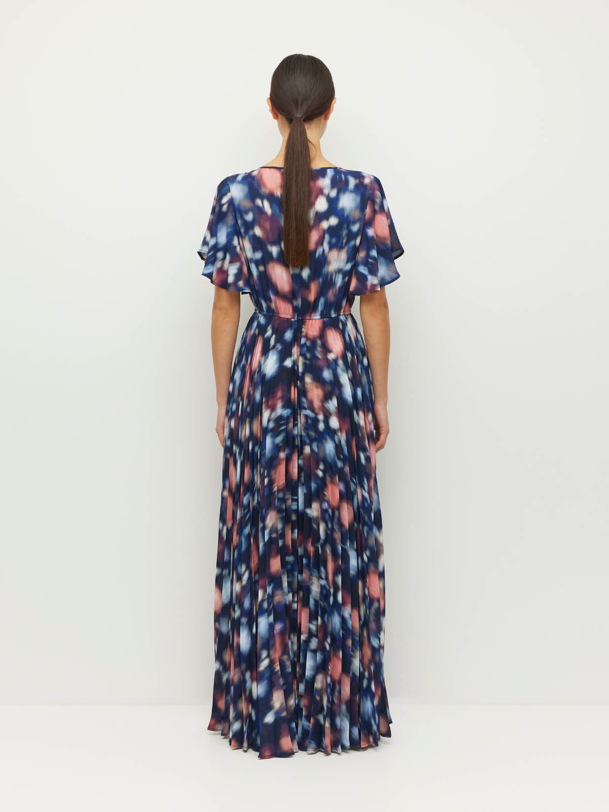 Marais Dress (Rosette Haze Crepe) Night Fall