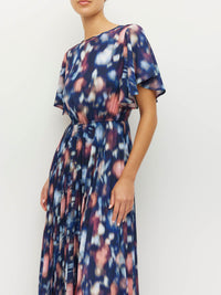 Marais Dress (Rosette Haze Crepe) Night Fall