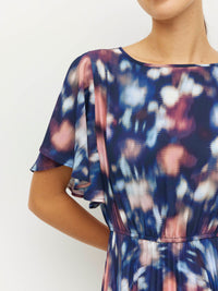 Marais Dress (Rosette Haze Crepe) Night Fall