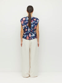 Monaco Top (Rosette Haze Crepe) Night Fall