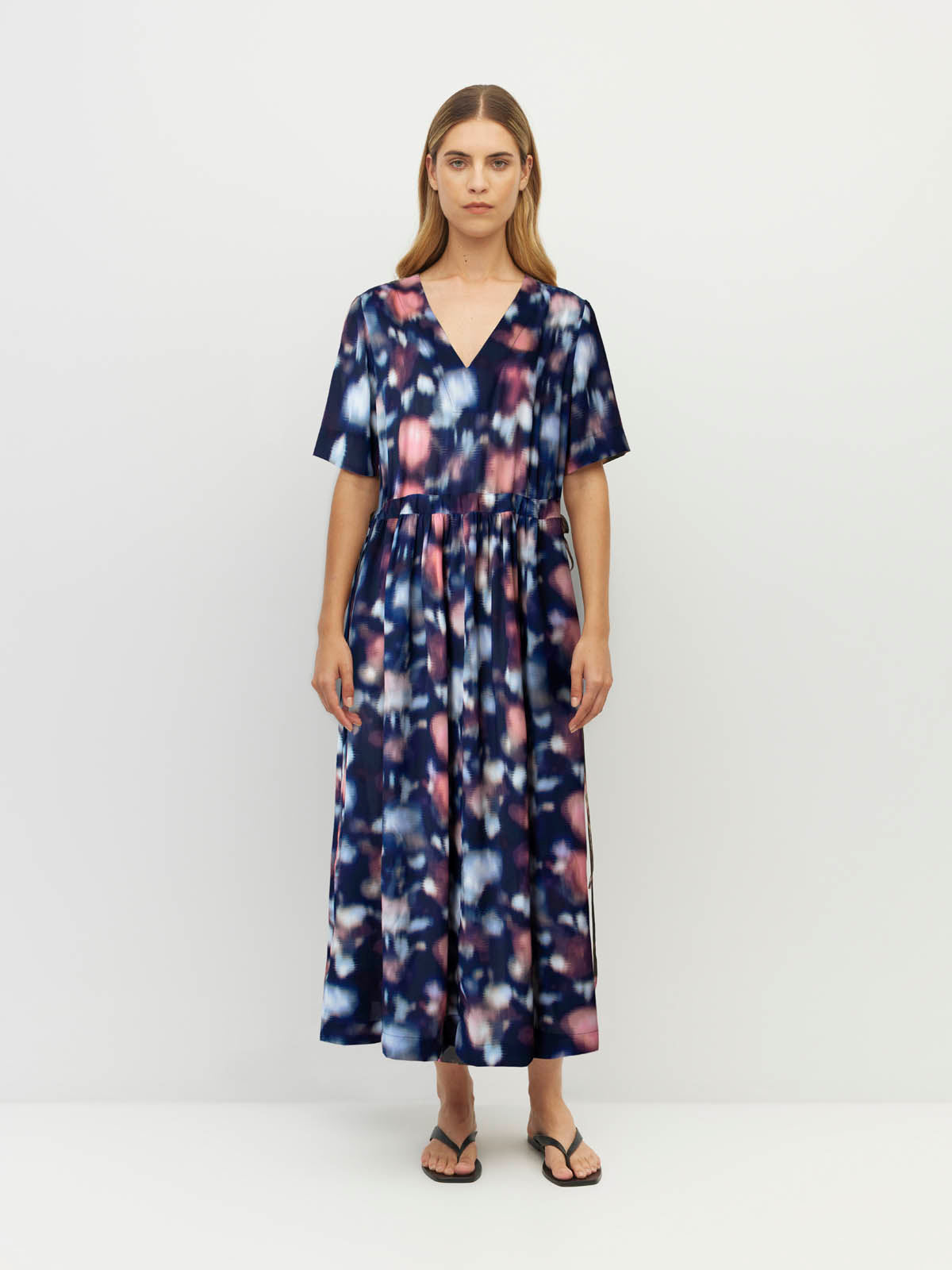 Vima Tunic (Rosette Haze Crepe) Night Fall