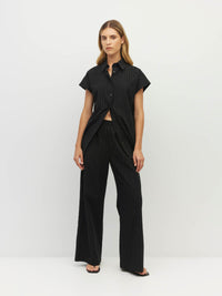 Koa Trouser (Soft Stripe Broderie) Black