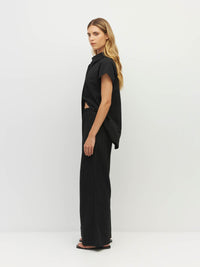 Koa Trouser (Soft Stripe Broderie) Black