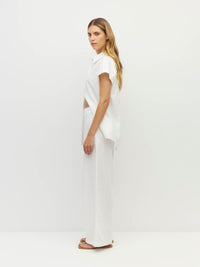 Koa Trouser (Soft Stripe Broderie) White