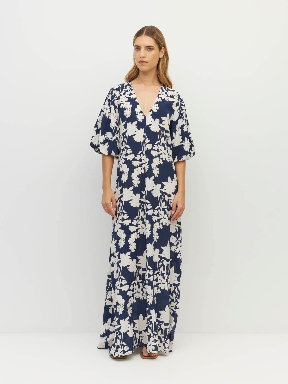 Piper Dress (Shadow Floral Silk CDC) Silhouette