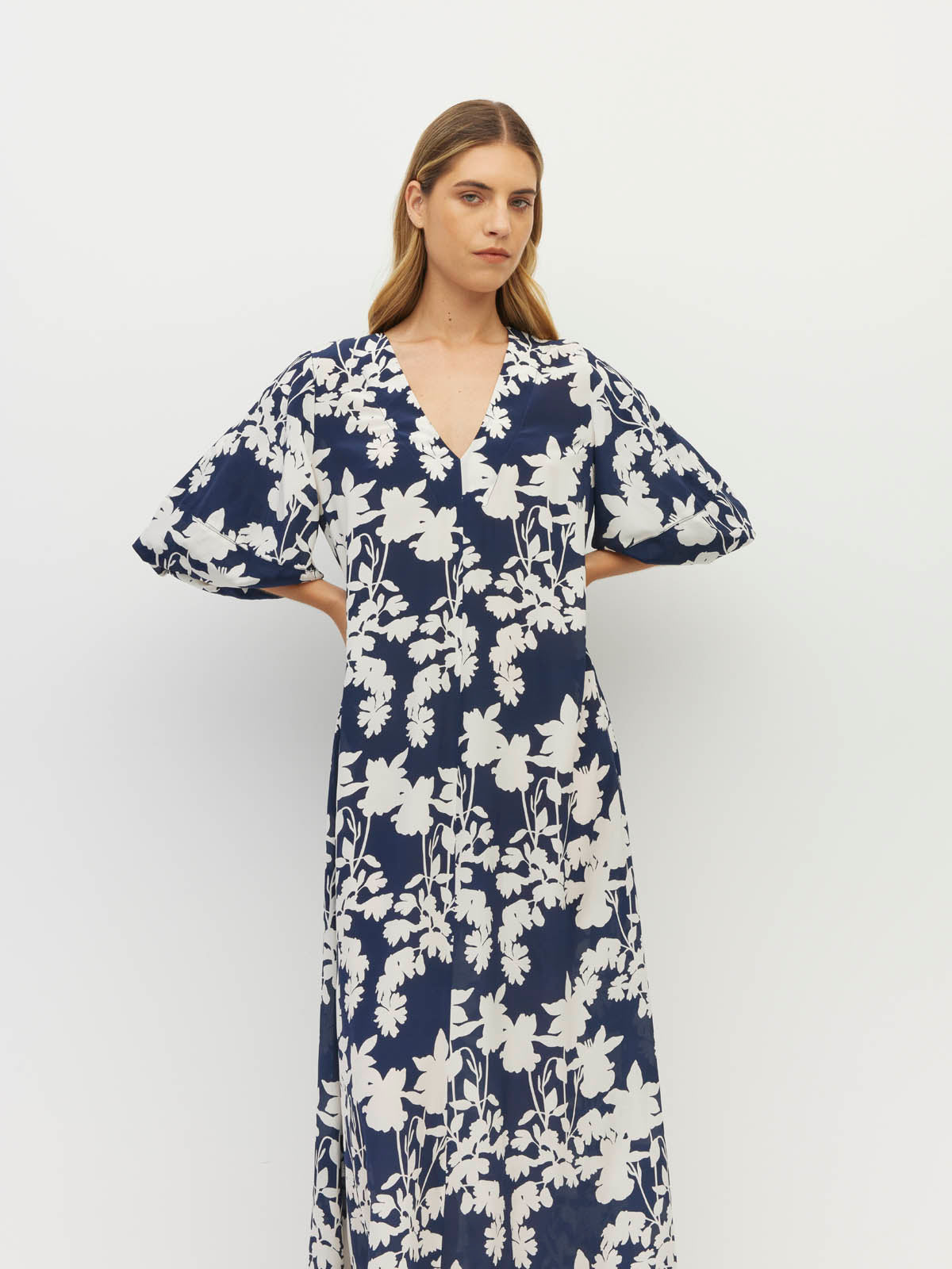 Piper Dress (Shadow Floral Silk CDC) Silhouette