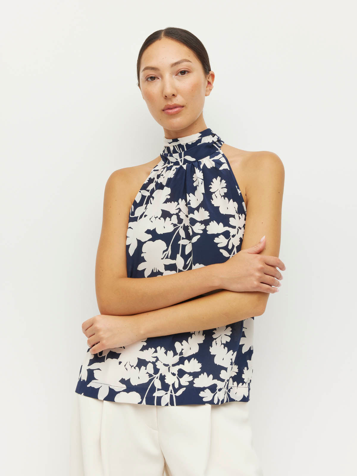 Zelda Blouse (Shadow Floral Silk CDC) Silhouette