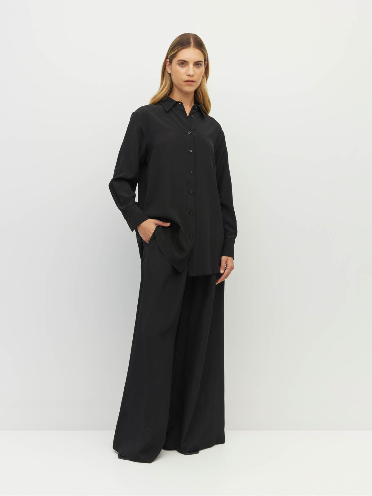 Palazzo Pant (Silk CDC) Black