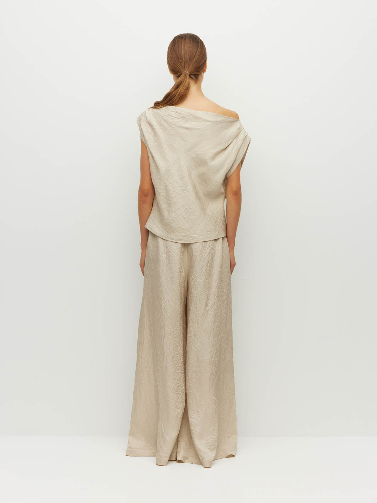 Monaco Top (Soft Matte Satin) Champagne Crush