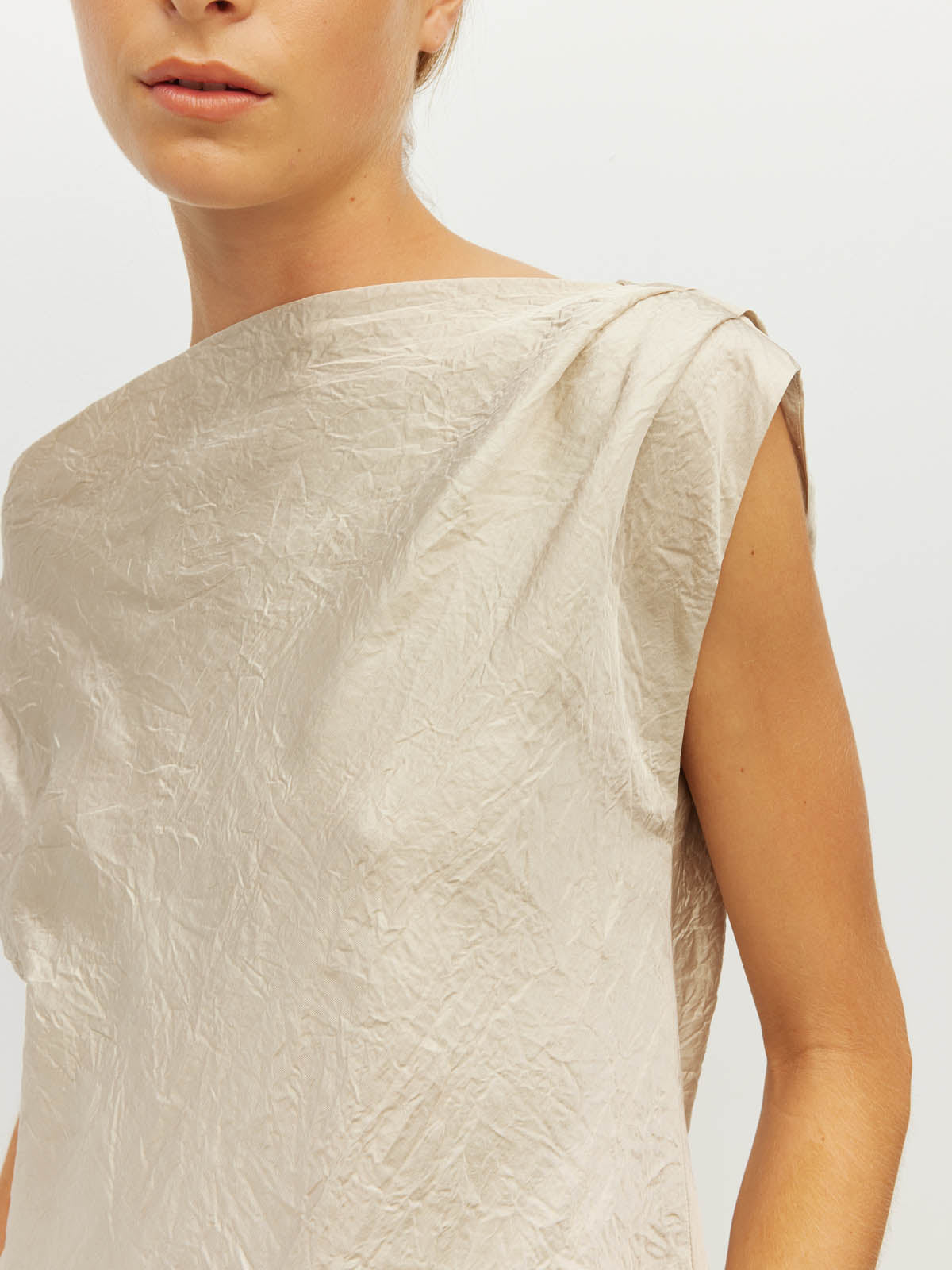 Monaco Top (Soft Matte Satin) Champagne Crush