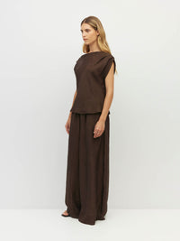 Monaco Top (Soft Matte Satin) Chocolate Crush