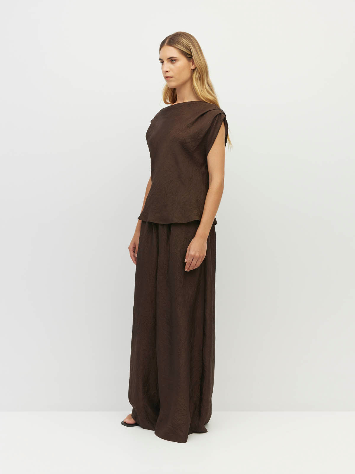 Monaco Top (Soft Matte Satin) Chocolate Crush