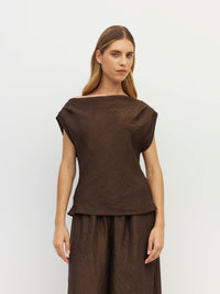 Monaco Top (Soft Matte Satin) Chocolate Crush