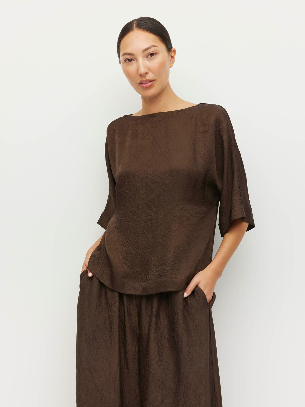 Nami T (Soft Matte Satin) Chocolate Crush